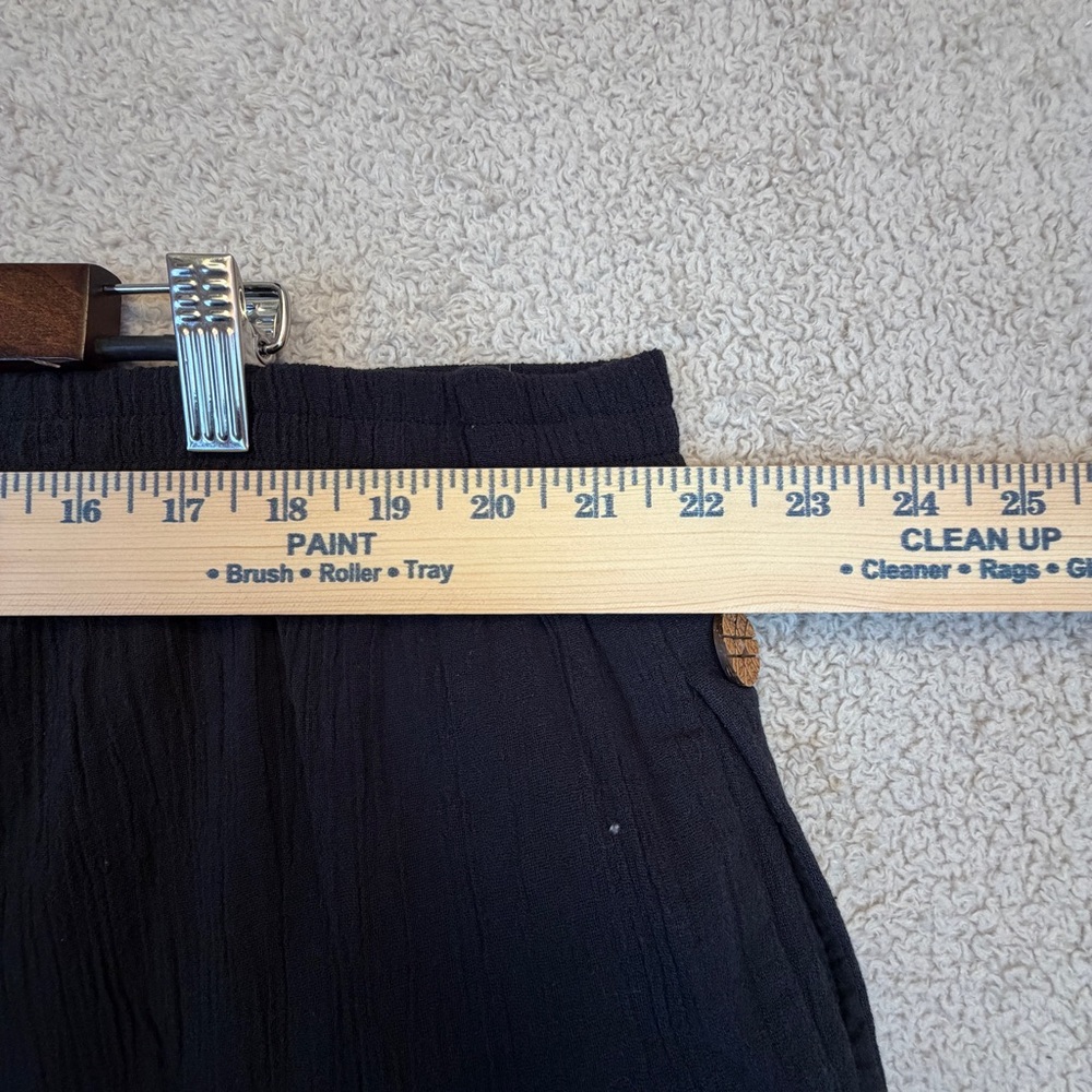 NWOT NorthStyle Black Cotton Wide-Leg Pants with Button Accents 2X - Picture 4 of 8